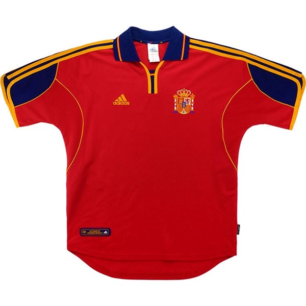 Camiseta España Replica Primera Ropa Retro 2000 Rojo